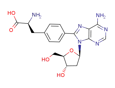 (S)-2-amino-3-{4-[6-amino-9-(2-deoxy-β-D-erythropentafuranosyl)purin-8-yl]phenyl}propanoic acid