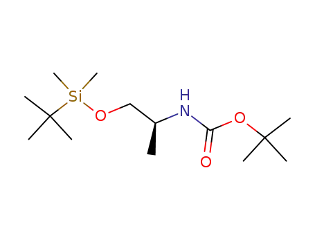 Molecular Structure of 909297-88-7 ((S)-tert-Butyl 1-(tert-butyldimethylsilyloxy)propan-2-ylcarbamate)