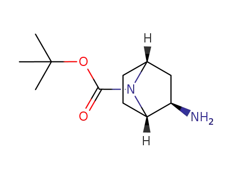 Molecular Structure of 500556-90-1 (tert-butyl (1R,3R,4S)-3-amino-7-azabicyclo[2.2.1]heptane-7-carboxylate)