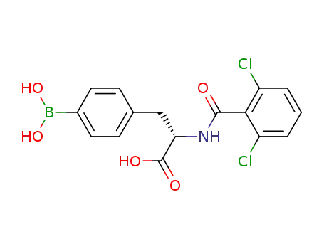 Molecular Structure of 863228-94-8 (L-Phenylalanine, 4-borono-N-(2,6-dichlorobenzoyl)-)