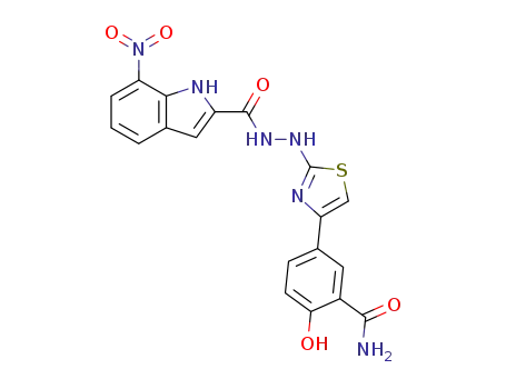 2-hydroxy-5-{2-[N'-(7-nitro-1H-indole-2-carbonyl)-hydrazino]-thiazol-4-yl}-benzamide