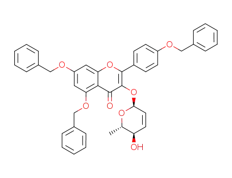 3-((2S,5R,6S)-5,6-dihydro-5-hydroxy-6-methyl-2H-pyran-2-yloxy)-5,7-bis(benzyloxy)-2-(4-(benzyloxy)phenyl)-4H-chromen-4-one