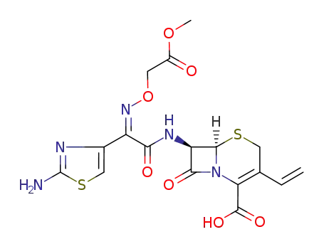 7-{2-[(2-aminothiazol)-4-yl]-2-[(Z)(methoxycarbonyl)methoxyimino]acetamido}-3-vinyl-ceph-3-em-4-carboxylic acid
