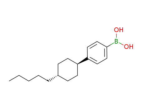 Molecular Structure of 143651-26-7 (4-(TRANS-4-PENTYLCYCLOHEXYL) PHENYL BORONIC ACID)