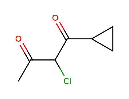 Molecular Structure of 473924-31-1 (2-chloro-1-cyclopropylbutane-1,3-dione)