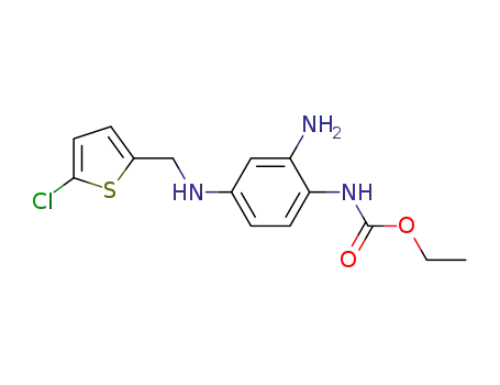 (2-amino-4-((5-chloro-thiophen-2-ylmethyl)-amino)-phenyl)-carbamic acid ethyl ester