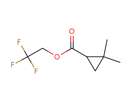Molecular Structure of 645413-67-8 (Cyclopropanecarboxylic acid, 2,2-dimethyl-, 2,2,2-trifluoroethyl ester)