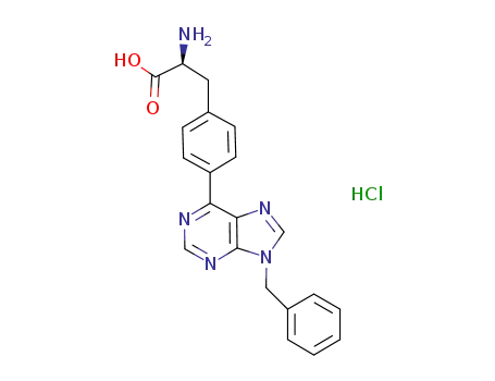 (S)-2-amino-3-[4-(9-benzylpurin-6-yl)phenyl]propionic acid hydrochloride