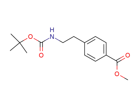 Molecular Structure of 177736-04-8 (Benzoic acid, 4-[2-[[(1,1-diMethylethoxy)carbonyl]aMino]ethyl]-, Methyl ester)