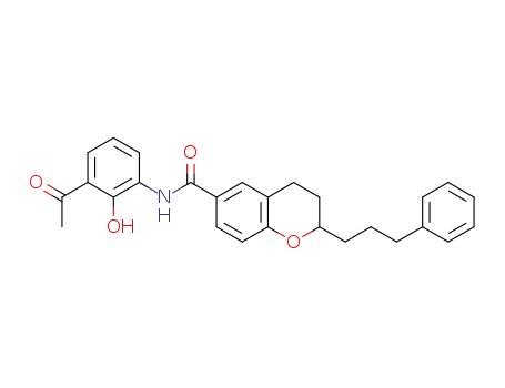 3E N-(3-Acetyl-2-hydroxyphenyl)-2-(3-phenylpropyl)-chromane-6-carboxamide