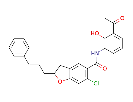 N-(3-acetyl-2-hydroxyphenyl)-6-chloro-2-(3-phenylpropyl)-2,3-dihydrobenzofuran-5-carboxamide