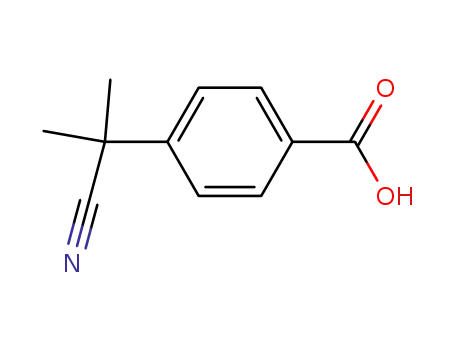 Molecular Structure of 129488-74-0 (4-(2-cyanopropan-2-yl)benzoic acid)