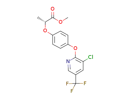 Molecular Structure of 72619-32-0 (2-(4-((3-Chloro-5-(trifluoromethyl)-2-pyridinyl)oxy)phenoxy)-propanoic acid methyl ester)