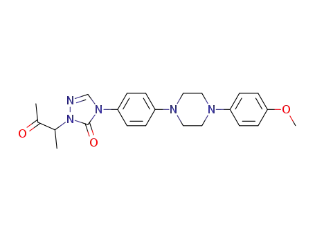 Molecular Structure of 250255-72-2 (2-[2-(3-OXOBUTYL)]-4-{4-[4-(4-METHOXYPHENYL)-PIPERAZIN-1-YL]-PHENYL}-2,4-DIHYDRO-[1,2,4-TRIAZOL-3-ONE)