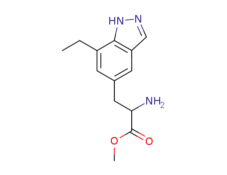 Molecular Structure of 635712-52-6 (1H-Indazole-5-propanoic acid, a-amino-7-ethyl-, methyl ester)