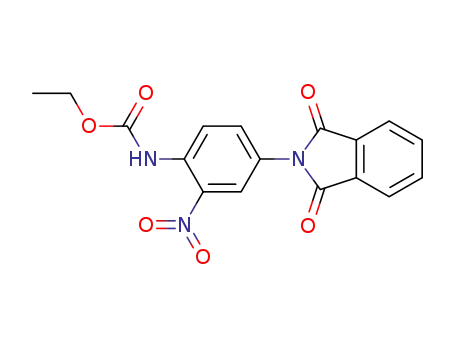 Molecular Structure of 150812-24-1 (Carbamic acid,
[4-(1,3-dihydro-1,3-dioxo-2H-isoindol-2-yl)-2-nitrophenyl]-, ethyl ester)