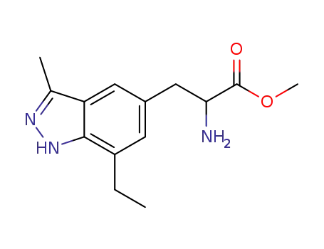 (+/-)-2-amino-3-(7-ethyl-3 methyl-1H-indazol-5-yl)-propionic acid methyl ester