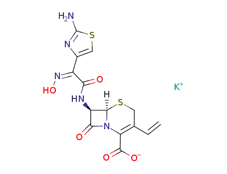 potassium 7-(Z)-[2-(2-aminothiazol-4-yl)-2-hydroxylminoacetimido]-3-vinyl-3-cephem-4-carboxylate