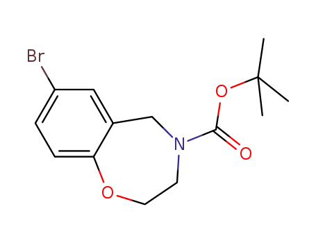Molecular Structure of 740842-73-3 (tert-butyl 7-bromo-2,3-dihydro-1,4-benzoxazepine-4(5H)-carboxylate)