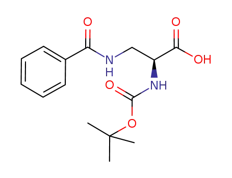 Molecular Structure of 538314-09-9 (L-Alanine, 3-(benzoylamino)-N-[(1,1-dimethylethoxy)carbonyl]-)