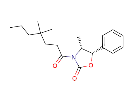 Molecular Structure of 610300-44-2 (2-Oxazolidinone, 3-(4,4-dimethyl-1-oxoheptyl)-4-methyl-5-phenyl-,
(4R,5S)-)