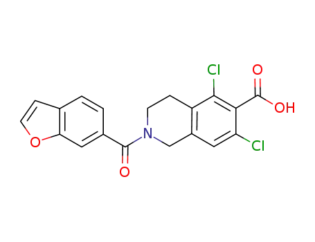 2-(benzofuran-6-carbonyl)-5,7-dichloro-1,2,3 ,4-tetrahydroisoquinoline-6-carboxylic acid