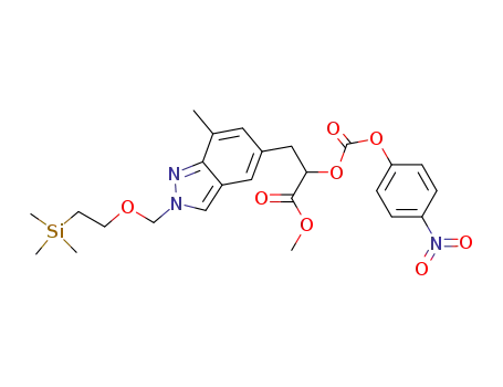 1-(methoxycarbonyl)-2-(2-((2-(trimethylsilyl)ethoxy)methyl)-7-methyl-2H-indazol-5-yl)ethyl 4-nitrophenyl carbonate