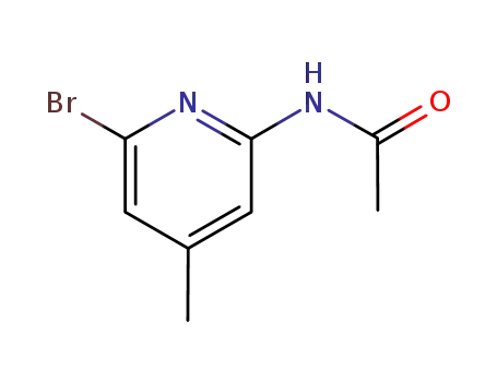 Molecular Structure of 263894-96-8 (2-Bromoo-4-methyl-6-acetaminopyridine)