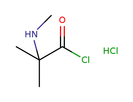 Molecular Structure of 51250-92-1 (Propanoyl chloride, 2-methyl-2-(methylamino)-, hydrochloride)