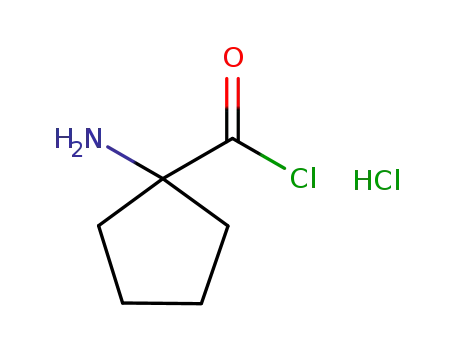 Molecular Structure of 874154-72-0 (Cyclopentanecarbonyl chloride, 1-amino-, hydrochloride)