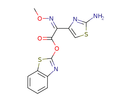 2-methoxyimino-2-(2-aminothiazol-4-yl)acetic acid S-2-benzothiazole ester