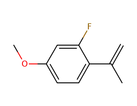 Molecular Structure of 875446-55-2 (Benzene, 2-fluoro-4-methoxy-1-(1-methylethenyl)-)