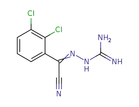 Molecular Structure of 84689-20-3 (2-(2,3-Dichlorophenyl)-2-guanidinyliminoacetonitrile)