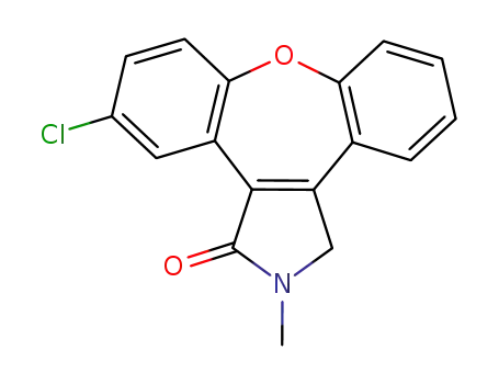 Molecular Structure of 1012884-46-6 (11-Chloro-2,3-dihydro-2-methyl-1H-dibenz[2,3:6,7]oxepino[4,5-c]pyrrol-1-one)