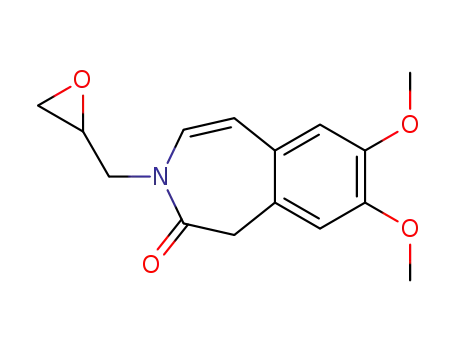 Molecular Structure of 85176-49-4 (2H-3-Benzazepin-2-one, 1,3-dihydro-7,8-dimethoxy-3-(oxiranylmethyl)-)