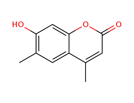 Molecular Structure of 1484-98-6 (2H-1-Benzopyran-2-one, 7-hydroxy-4,6-dimethyl-)