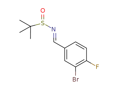 (E)-N-tert-butanesulfinyl 3-bromo-4-fluorophenyl-aldimine