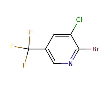 Molecular Structure of 75806-84-7 (2-Bromo-3-chloro-5-(trifluoromethyl)pyridine)