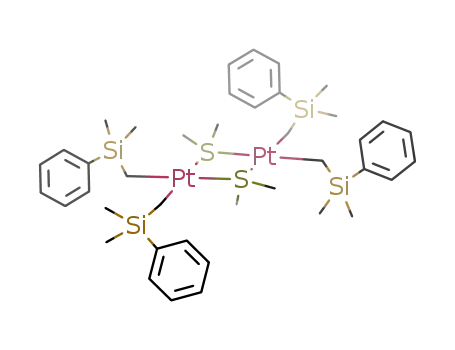 tetrakis(dimethyl(phenyl)silylmethyl)-bis-(μ-dimethylsulphide)diplatinum(II)