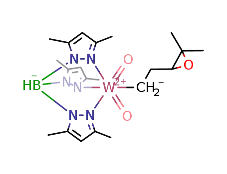 (E)-dioxo[hydridotris(3,5-dimethyl-1-pyrazolyl)borato](4-methyl-3,4-oxiranylpentyl)tungsten(VI)