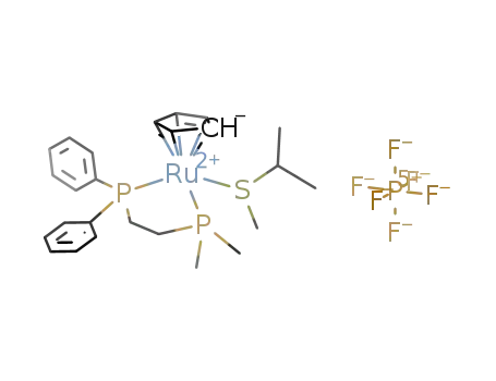 [Cp((2-(dimethylphosphino)ethyl)diphenylphosphine)Ru(i-PrSMe)]PF6