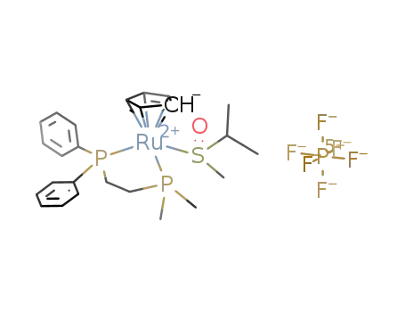 [Cp((2-(dimethylphosphino)ethyl)diphenylphosphine)Ru(i-PrS(O)Me)]PF6