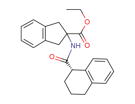 2-[((S)-1,2,3,4-tetrahydro-naphthalene-1-carbonyl)-amino]-indan-2-carboxylic acid ethyl ester