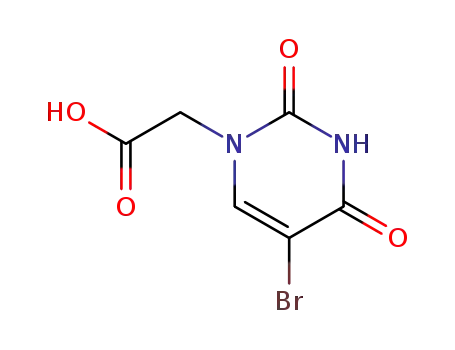 Molecular Structure of 31385-63-4 ((5-BROMO-2,4-DIOXO-3,4-DIHYDROPYRIMIDIN-1(2H)-YL)ACETIC ACID)
