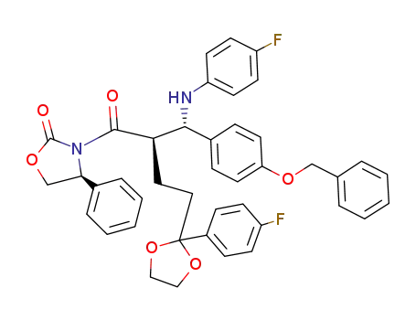 (S)-3-{(R)-2-[(S)-[4-(benzyloxy)phenyl][(4-fluorophenyl)amino]methyl]-4-[2-(4-fluorophenyl)[1,3]dioxolan-2-yl]butanoyl}-4-phenyl-oxazolidin-2-one