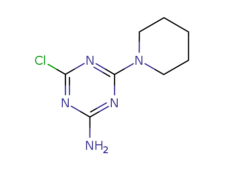 Molecular Structure of 151898-42-9 (4-Chloro-6-(1-piperidinyl)-1,3,5-triazin-2-ylamine)