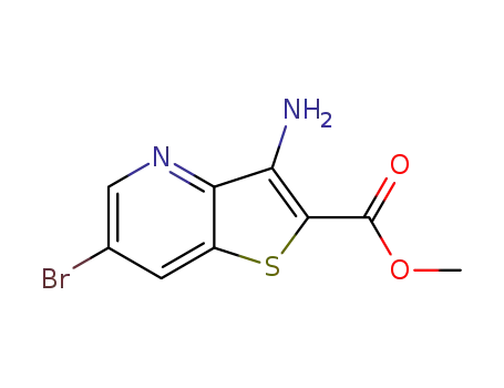 Molecular Structure of 1206907-38-1 (methyl 3-amino-6-bromothieno[3,2-b]pyridine-2-carboxylate)