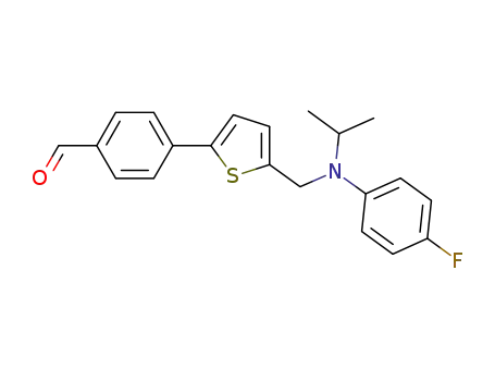 4-(5-(((4-fluorophenyl)(isopropyl)amino)methyl)thiophen-2-yl)benzaldehyde