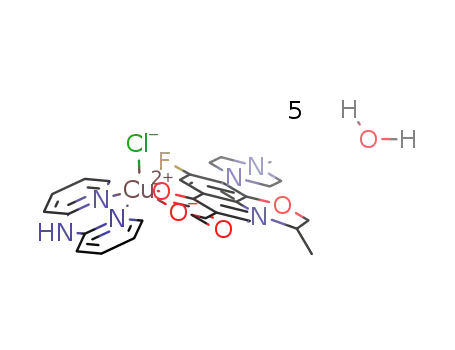 (levofloxacin)(bipyridyl amine)CuCl2*5H2O