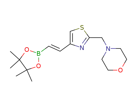 (E)-4-((4-(2-(4,4,5,5-tetramethyl-1,3,2-dioxaborolan-2-yl)vinyl)thiazol-2-yl)methyl)morpholine